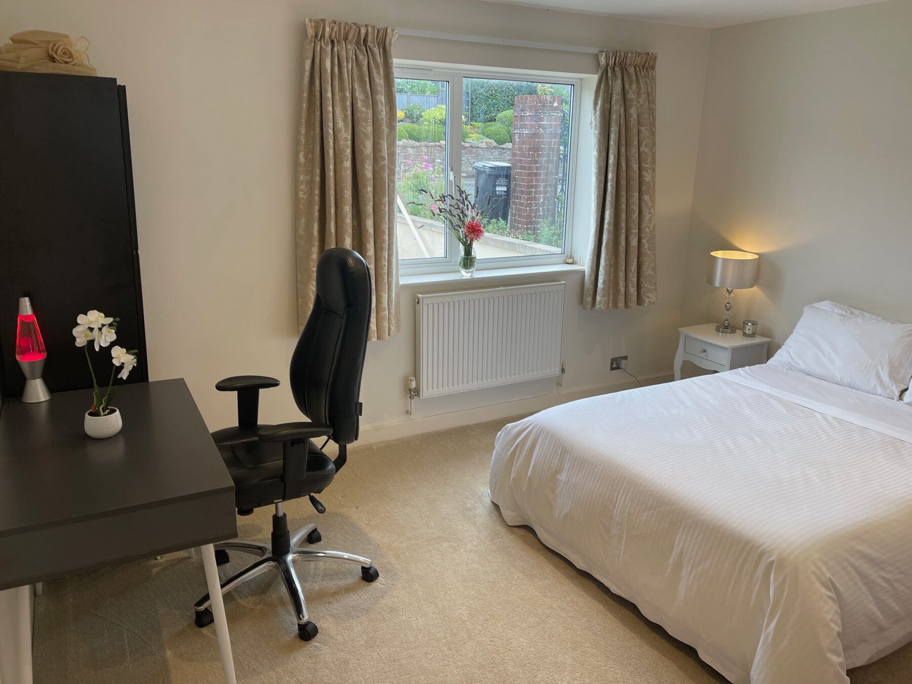 The Study, desk and chair by the window
